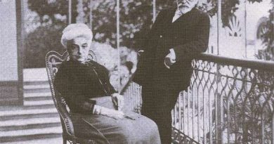 D. Eugenio Montero Ríos y su esposa, doña Avelina Villegas, en su casa veraniega de Lourizán, Pontevedra (J. Pintos, 1912)